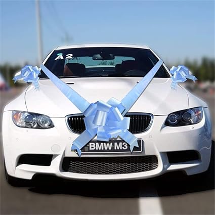 Tts Baby Blue Ribbon Wedding Car Decoration Kit Wrapping Large Bow
