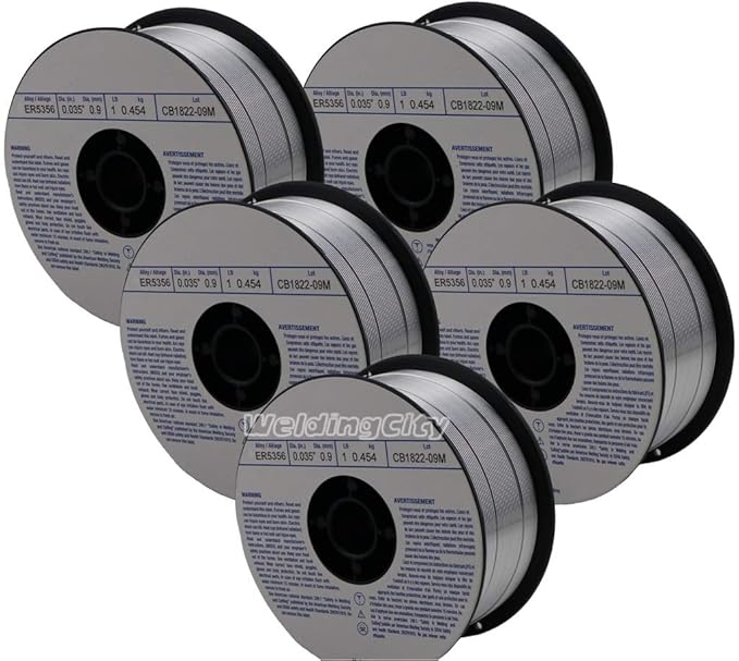 WeldingCity 5 Rolls of ER5356 Aluminum MIG Welding Wire 1Lb Spool 0.035" (0.9mm) Review
