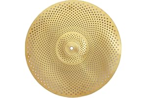 Deevoka Drum Cymbal Mute Cymbal, Replacement Alloy Cymbal, Musical Instrument Accessory, Low Volume Cymbal for Drum Set, Stage, 14inch