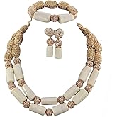 Gorgeous White Coral Women Jewelry Set African Coral Beads Bridal Jewelry Set Nigerian Wedding Real Coral Beads Gift (1)