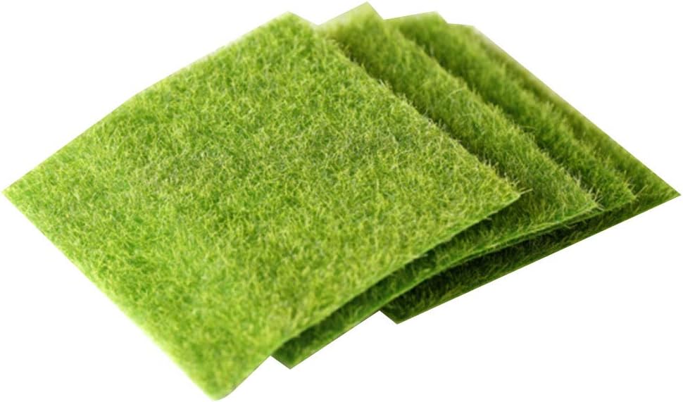 Newin Star Artificial Garden Turf Faux Grass Lawn Moss Miniature Craft Ecology Decor Dolls & Stuffed Toys Doll House & Miniature 4Pcs 6 * 6in
