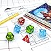 7 Die Polyhedral Dice Set - Arcane Aura (Purple Glitter) with Velvet Pouch by Wiz Dice