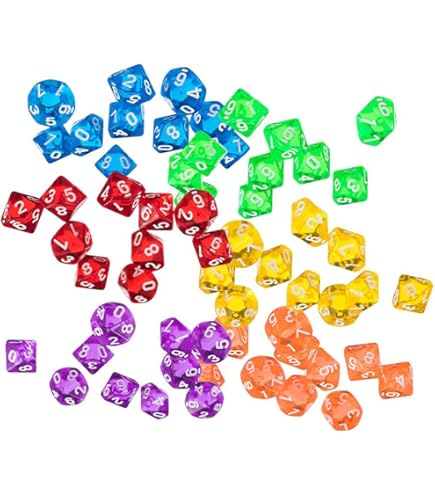 Bescon 28pcs Translucent Green Mini Polyhedral Dice Set In