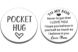 STVK Son Gifts for Boys Teens Valentines Day Gifts for Son from Mom Dad Inspirational Pocket Hug Token Gifts for Kids Son 16 18 21 Birthday Gifts Graduation Back to School Keepsake for Son Stepson Him Boys