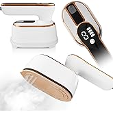 Upgraded - Portable Steamer for Clothes - LED Display & 3+1 Level Steam, Foldable Compact Mini Iron, Small Handheld Iron with