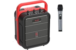 Shinco Bluetooth PA System with Wireless Microphone, FM Radio and Remote Control, Great for Home, Party, Travel, Church