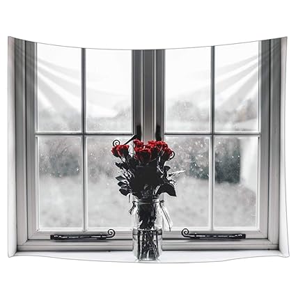 Amazon Com Jawo Modern Glass Window Tapestry Wall Hanging