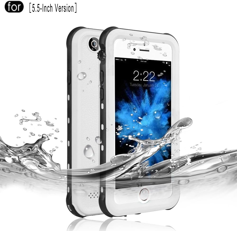 RedPepper iPhone 6 Plus/6s Plus Waterproof Case, IP68 Certified Drop Resistant Full Sealed Underwater Protective Cover, Shockproof, Snowproof and Dirtproof for Outdoor Sports