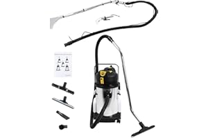 LyeXD 1000W 30L/7.93Gal Commercial Carpet Cleaning Machine, 3 in 1 Professional Extractor Upholstery Wet Dry Vacuum Cleaner, Portable Spot Cleaner for Hotels, Offices