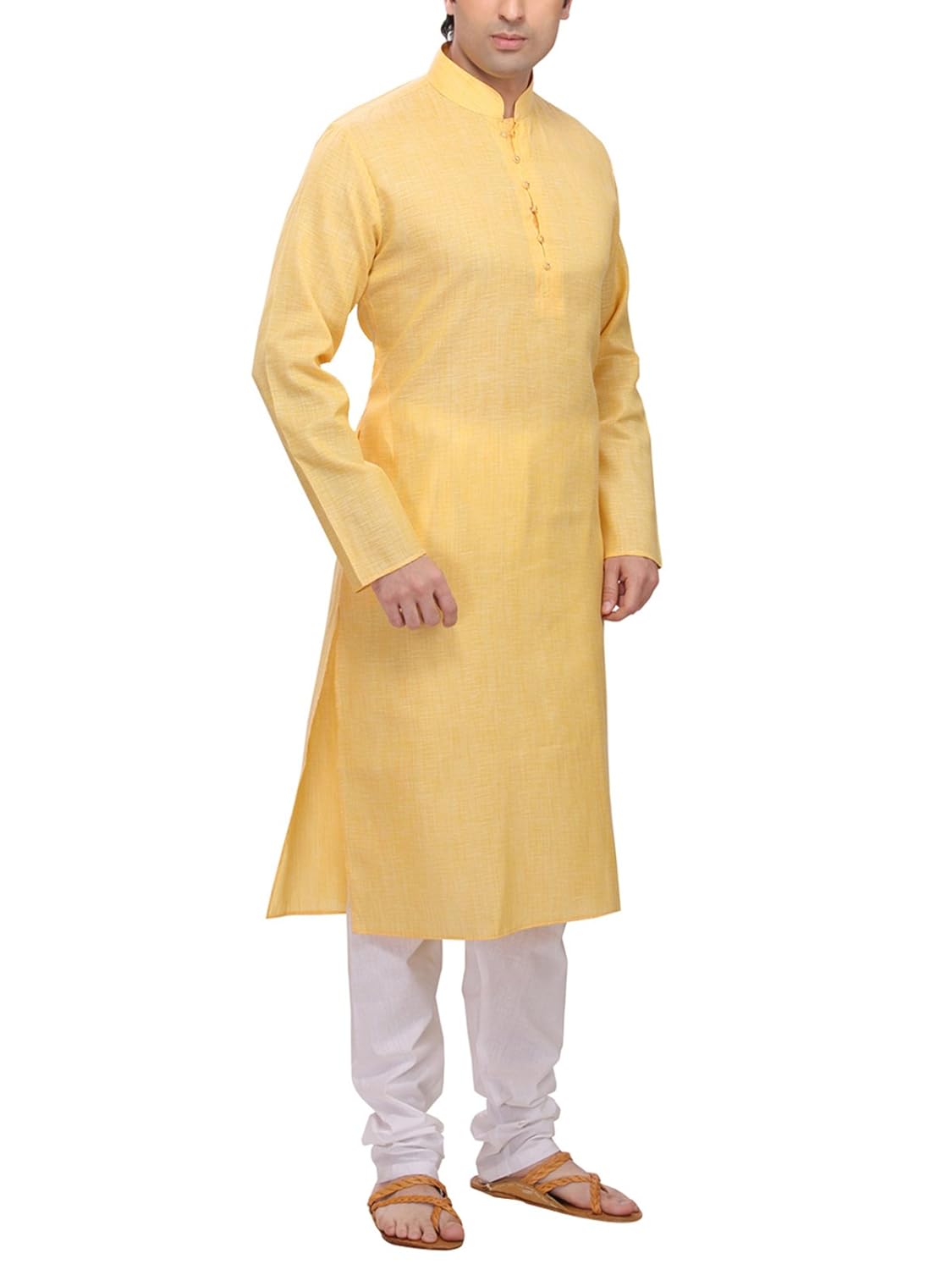 rg designers yellow kurta pyjama set