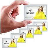 Cardponcho Disposable Clear Rain Ponchos for Adults with Hood bulk,travel poncho rain coats for emergency,pocket poncho adult compact for women men (5 pack)