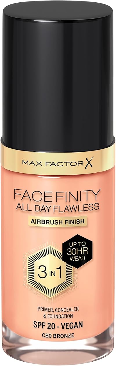 Max Factor Facefinity 3-in-1 Foundation SPF 20 Bronze 80 Packaging May Vary