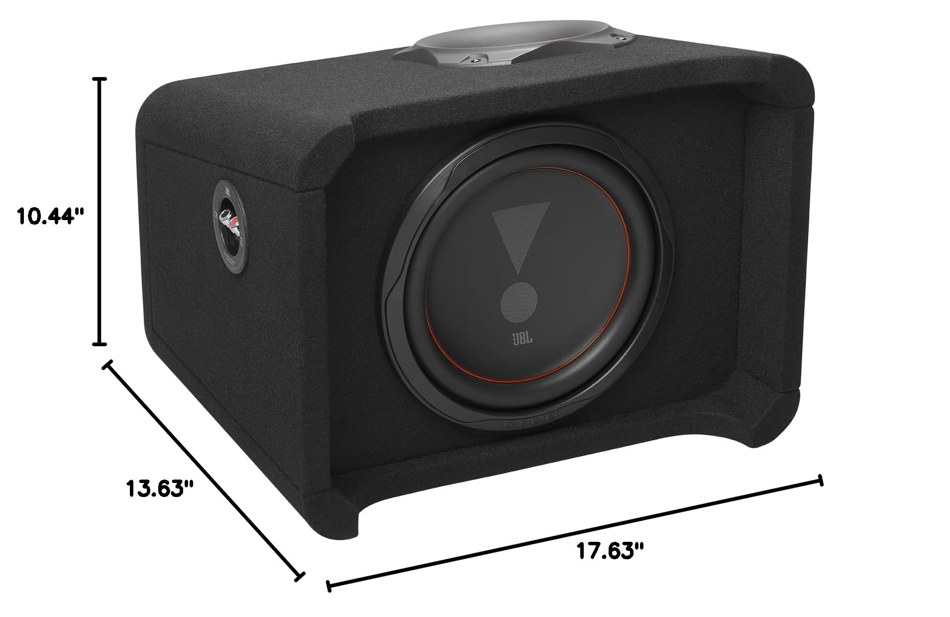 JBL Club 1000P - Single 10” Slip Stream ported Enclosure, 700W RMS, 1400W Peak, Sensitivity (1W/1m): 86dB, Frequency Response (-6dB): 30Hz – 400Hz, Nominal Impedance: 2 ohms