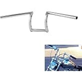 TCMT Chrome Drag Handlebar 1" Z Bar Fits For Harley Softail Sportster XL | Fit for Honda Yamaha Suzuki Kawasaki Triumph Indian Victory Choppers Custom Bobbers with 1" Bars