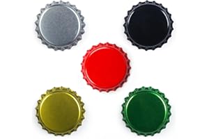 NEWFLAGER 140 Count Beer Bottle Caps Oxygen Absorbing Crowns, Ideal for HomeBrew, 5 Assorted Colors