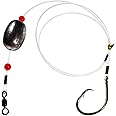 Rite Angler Weighted Grouper Rig with Circle Hook & Egg Sinker in 4oz, 6oz, 8oz. Offshore Saltwater Big Game Fishing Grouper Snapper Angling