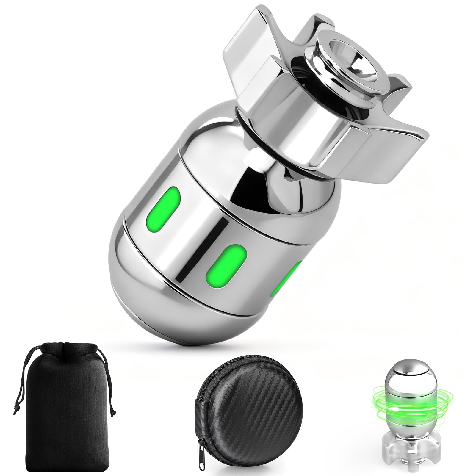 Dilabnda Cool Fidget Spinner Toy, Atomic Bomb Alloy Fidget Cube Fidget Toy for Boy Men, Sensory Spinning Anti Anxiety EDC Desk Focus Toys (Sliver)