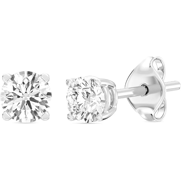 Princess Cut Diamond Stud Earrings For Men | 14K Yellow Gold | 1.05 Ca