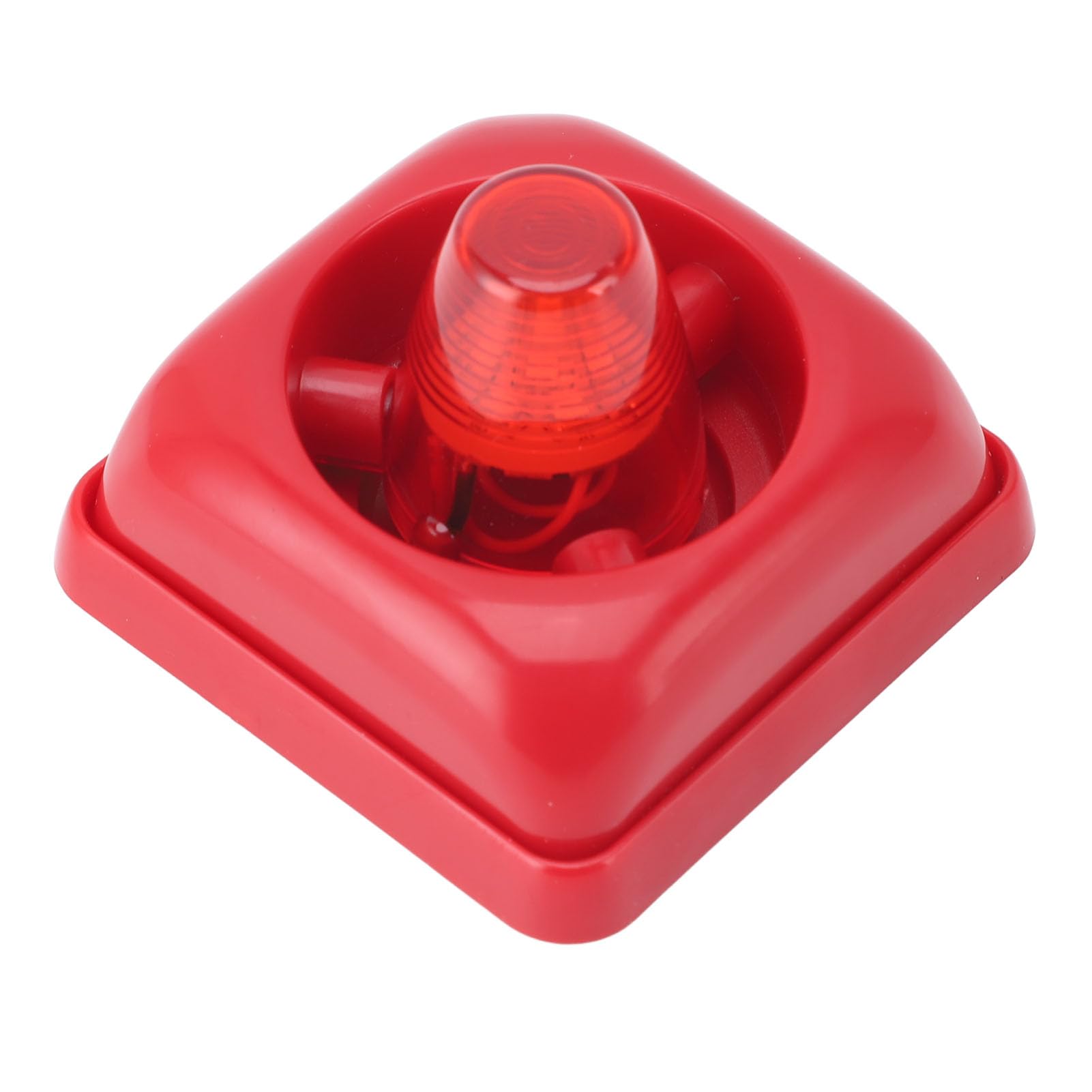 Jectse Industrial Sound and Light Alarm, 115dB Loud LED Strobe Warning Light with 3 Sound Modes, Outdoor Adjustable Siren Safety Alarm Horn for Fire Emergency, DC 12V-24V