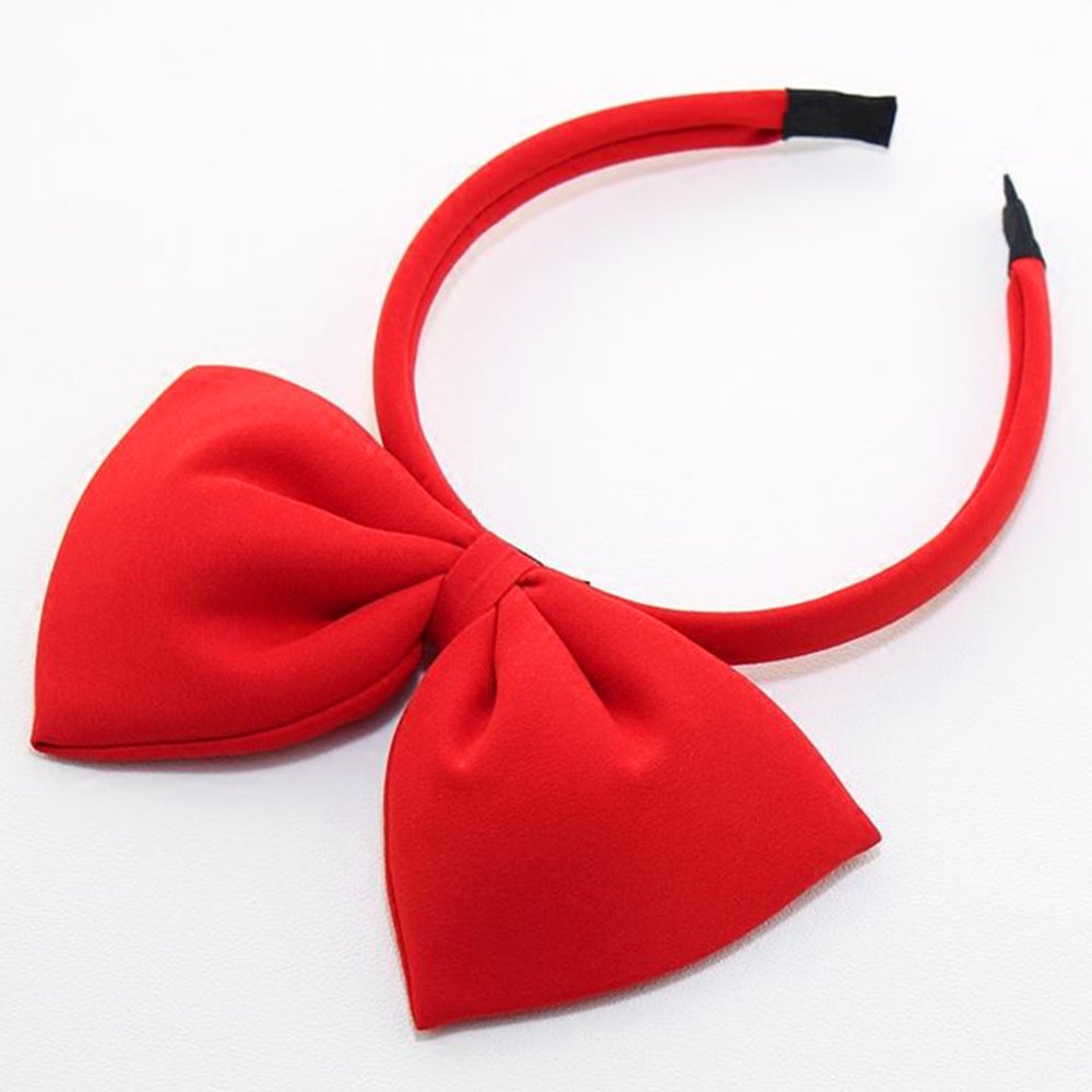 Bow Headband Red Bowknot Headband Big Bow Hair Hoop Cute Girls Kids Party Decoration Headdress Cosplay Costume Headwear Halloween Makeup Handmade Headpiece Hair Band Elastic Hair Accessories 1 Pack : Beauty