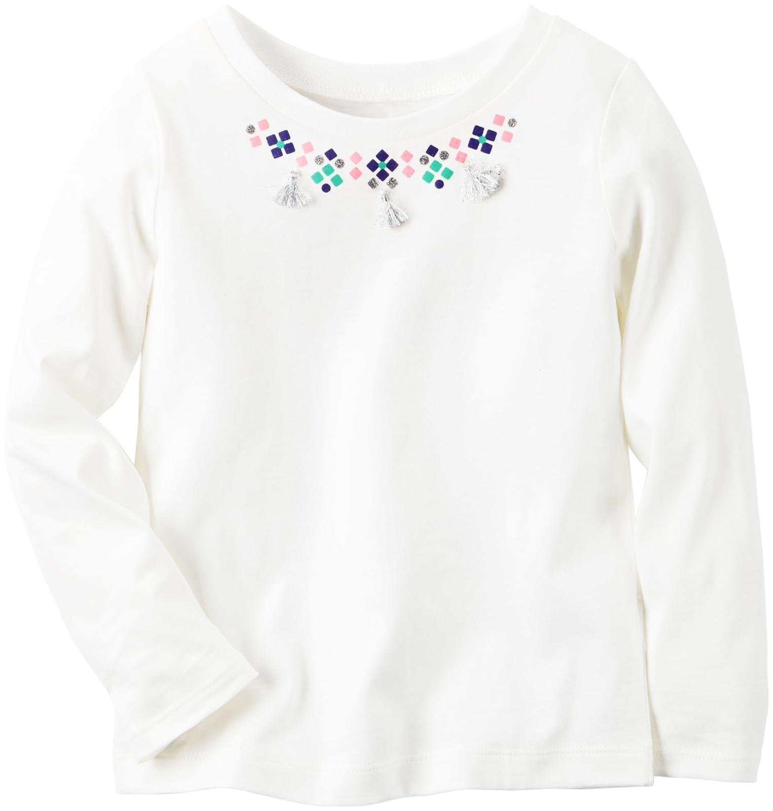 Photo 1 of Carter's Girls' Knit Fashion Top 273g556, Ivory, 4