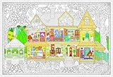Stuff2Color Victorian House - Giant 22 X 32.5 Inch Line Art Coloring Poster (Great for Family Time, Adults, Kids, Classrooms, Care Facilities and Group Activities)