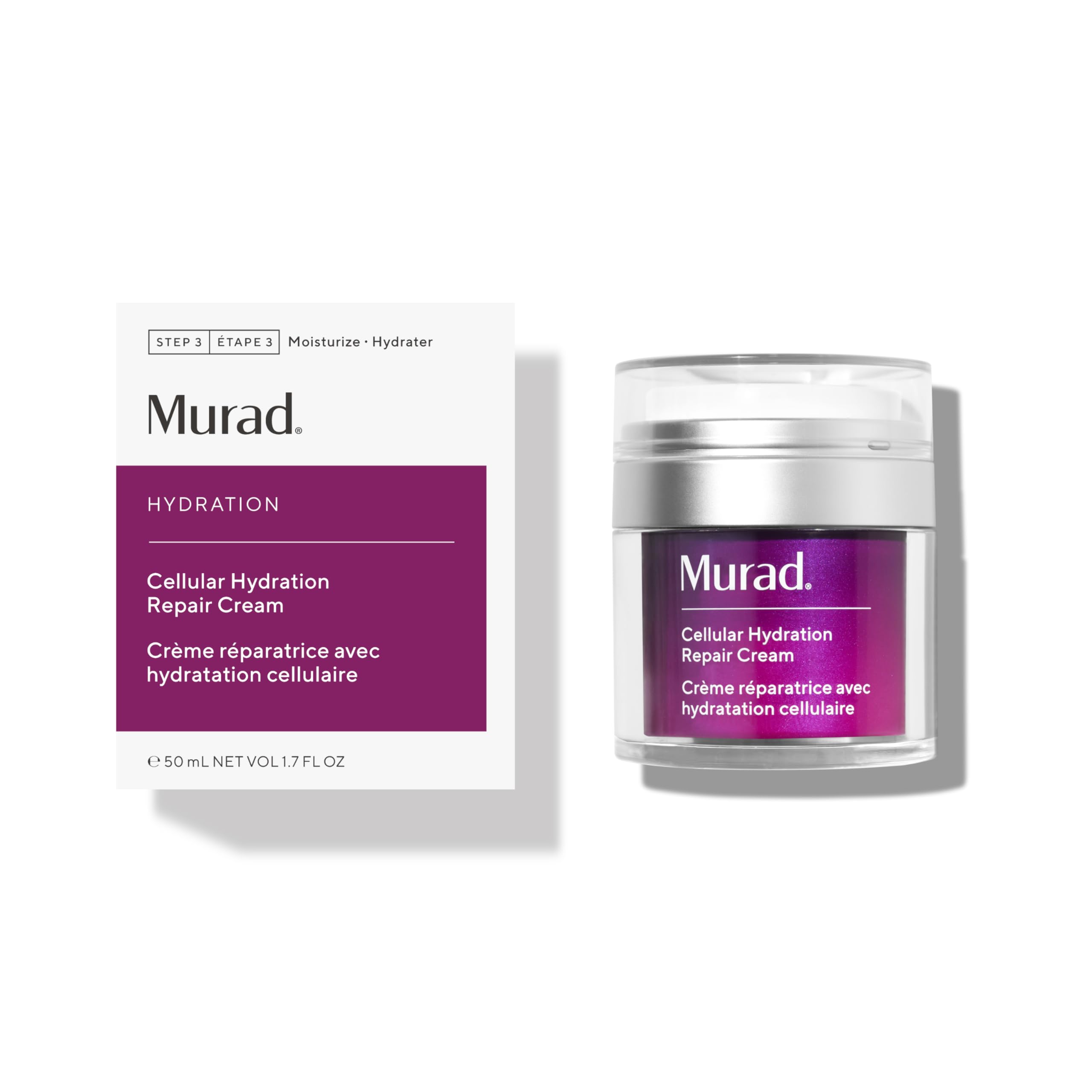 Murad Cellular Hydration Barrier Repair Cream - Nourishing Face Moisturiser Repairs Dry, Flakey Skin - Bilberry Omega Fatty Acids and Soothing Allantoin Restores Bounce & Radiance - 50ml