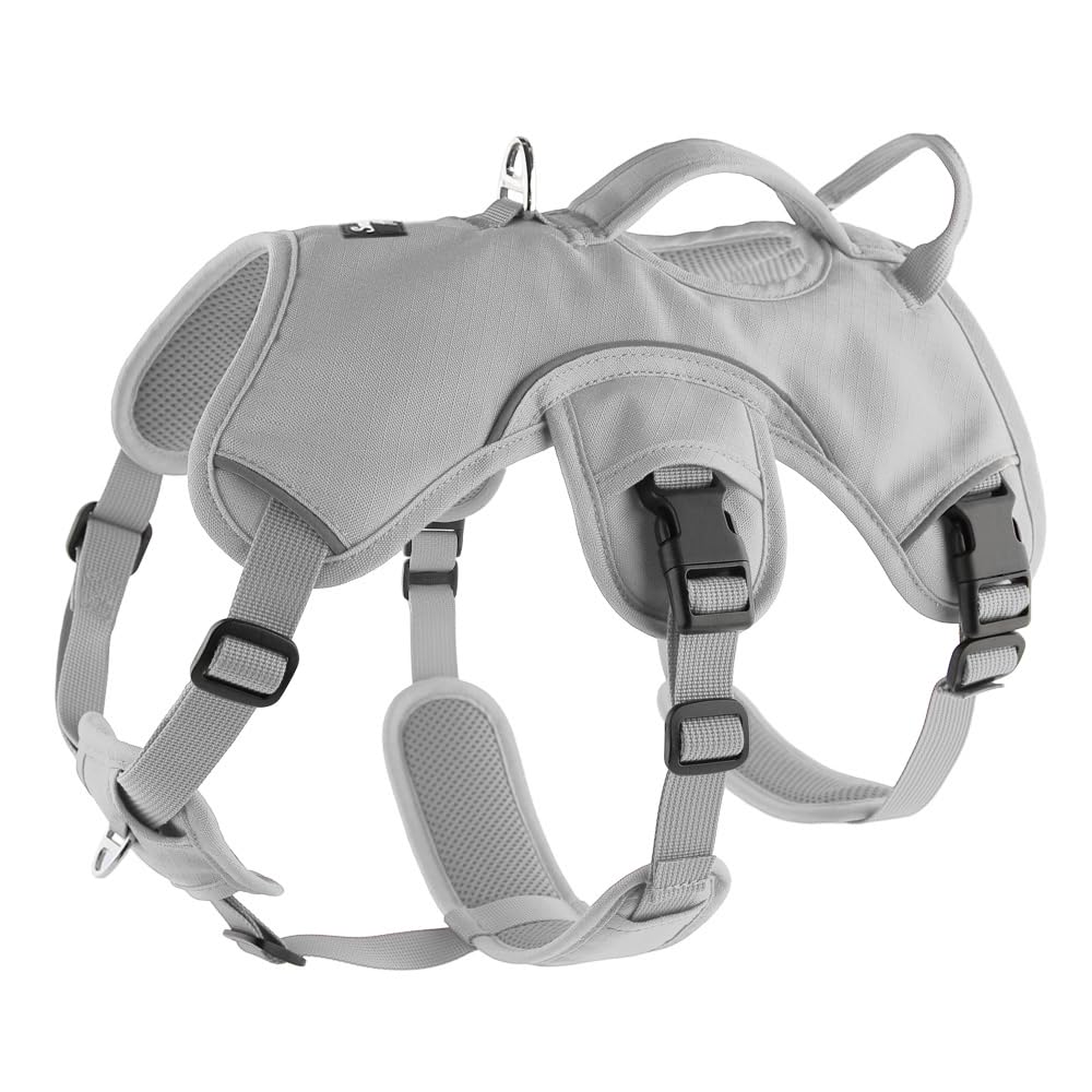 Snootiful Hound Sighthound Harness for Greyhounds, Whippets & Lurchers – Escape Proof Padded 3-Point Dog Harness - Secure Fit, No Pull Harness For Deep-Chested Breeds (Grey, XS) — image 1