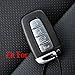 Coolbestda Leather Key Fob Remote Skin Cover Case Jacket Keyless Entry for SY5HMFNA04 Hyundai Elantra Equus Genesis Coupe Sonata Kia Forte Sportage Soul Sorento Smart 4 Buttons Key