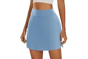 Skort for Women-Soft Tennis Skirts Built-in Shorts Athletic Skorts Black Mini Skirt for Golf Workout Running