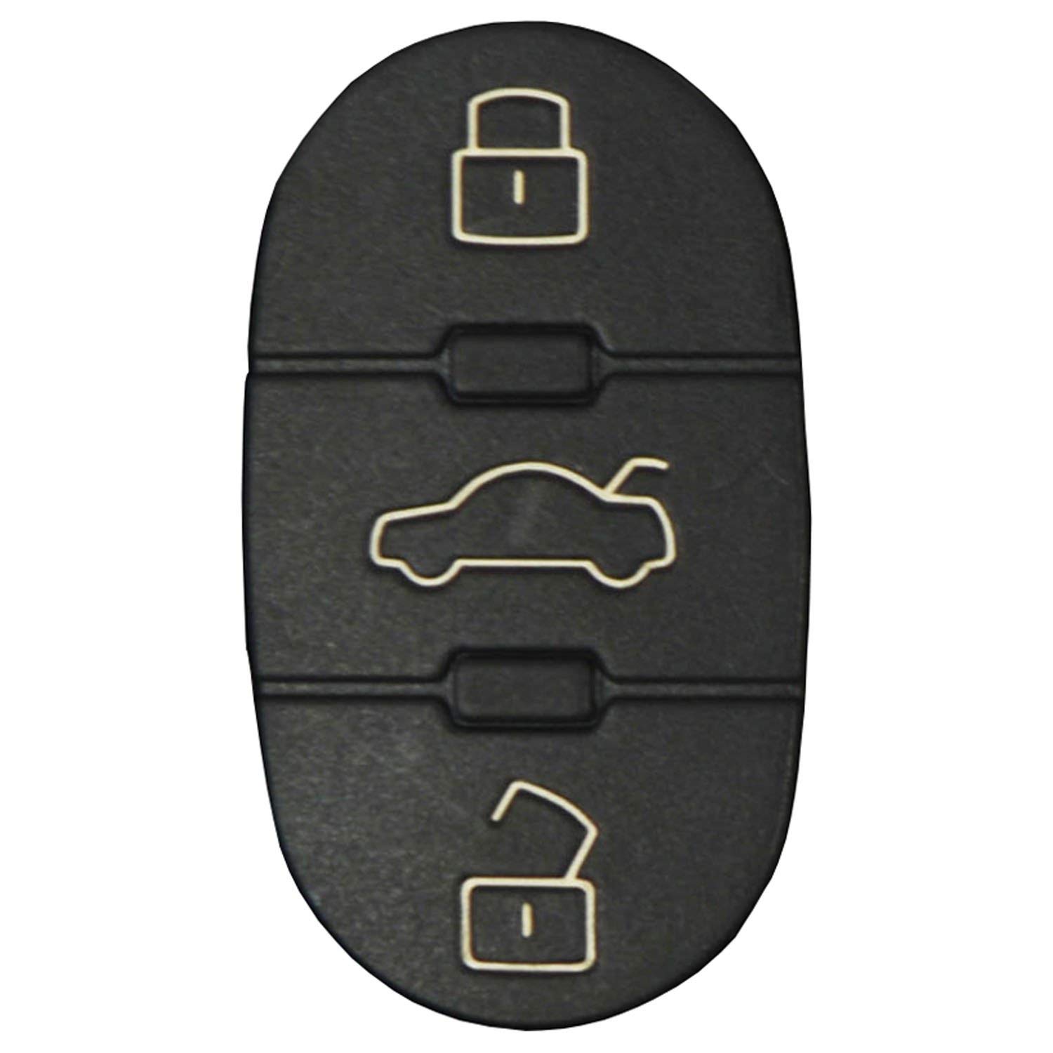 Pad 3 Buttons Replacement Shell Keychain Accessories Key Cover Car Remote Control Compatible with Audi A2 A3 A4 A6 A8 TT