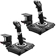 HUYE Steel Clamp-on Flight Stick Desk Mount Bracket Designed for Turtle Beach VelocityOne Flightstick & Logitech G Extreme 3D Pro Joystick, Adjustable Desk Mount (Flight Stick Not Included) - 2 Pack
