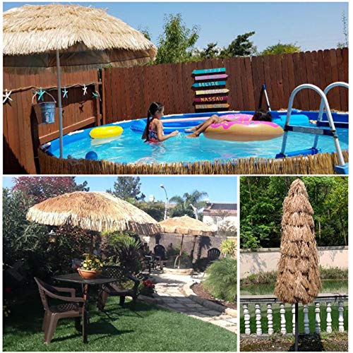 YFYYF Gartenschirm Φ1.8m Sonnenschirm Im Freien Marktschirm | Hawaii Thatch Patio Sonnenschirm Balkon Bank… – Bild 3