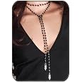 Evazen Christmas Jewelry Set For Women - Santa Necklace, Deer Bracelet & Xmas Earrings, Adjustable