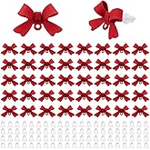 CRAFTYMELODY 42Pcs Bow Stud Earrings 925 Sterling Silver Alloy Earring Post with Loop 84Pcs Backs Red Bowknot Stud Ear Findings for Women DIY Dangle Crafting Jewelry Making Accessories