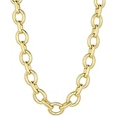 gorjana - Adriana Necklace - Length 19" - 18k Gold Plated - Oversized Links Design - Spring ring closure - Everyday Wear - Versatile Statement Piece