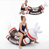 Tootsie Roll Ride On Pool Float, Rocking Pool Floats Adult, Big Floaties for Adults, Heavy Duty, Inflatable Ride On, 5 ft