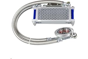 ZEXMNUYT Radiator Oil Cooler Compatible For Suzuki GN125 GZ125 GSX125 EN125 125cc Motorcycle Chopper Bike Vintage Compatible For Yamaha(Silver Radiator)