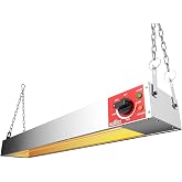 CROSSON Food Heat Lamp Commercial 36 Inch Food Warming Lamp Overhead Heater Strip with German EGO Thermostat,Suspended Chain and Undermount Brackets for Catering Kitchen Restaurant Buffet,850W