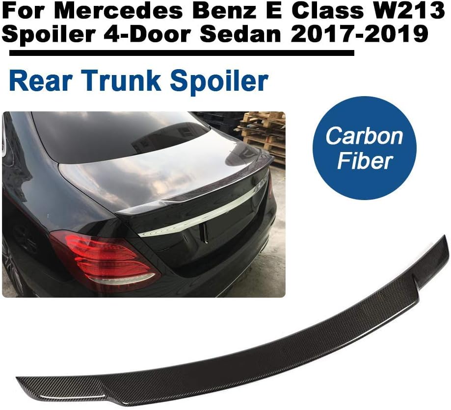 QCYP Suitable for Mercedes E Class W213 E200 E250 E300 E400 E43 E63 Amg Sedan 2017-2019 Carbon Fiber Rear Trunk Boot Spoiler Wing Lid Body Kit