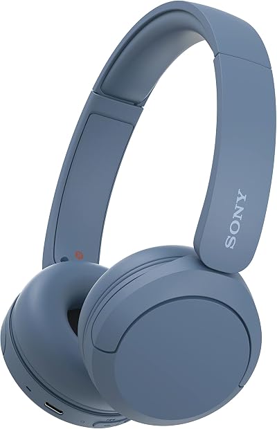 Sony WH-CH520 Wireless Bluetooth On-Ear Headphones, 50hr Battery, Quick Charge,
