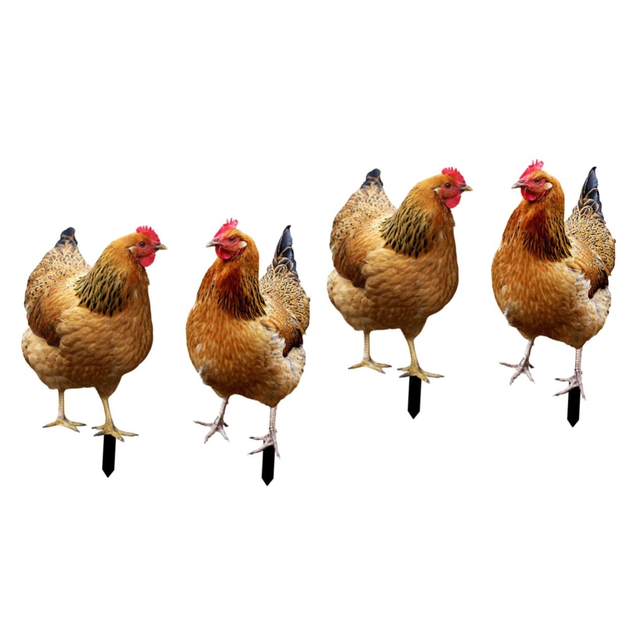 Yardwe 4 Pcs Chicken Garden Decoration Outdoor Stakes Outdoor Sign Outdoor Decor Lawn Chicken Stake Acrylic Chicken Sculpture Hen Stake Lawn Animal Insert Yard Ornament Garden Animal Insert