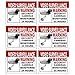 Home Security Sign - Business Camera and Surveillance Sticker for Indoor Outdoor Use Long Lasting Weatherproof Window and Door Warning Alert 24 Hour Surveillance Decal 4x3 in - 6 Pack