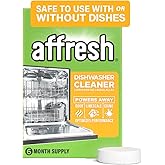 Affresh Dishwasher Cleaner, Mess-Free Deep-Cleaning Tablet, 6 Month Supply | Helps Power Away Smells from Limescale &amp; Mineral Deposits,EPA Safer Choice Certified, Safe for All Dishwashers