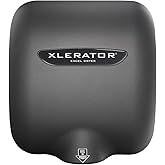 XLERATOR Automatic Surface Mounted Hand Dryer, Graphite Excel Dryer, Hygienic, Voltage: 220 / 240V, 6.5 Amp, Nozzle: .08N Sta
