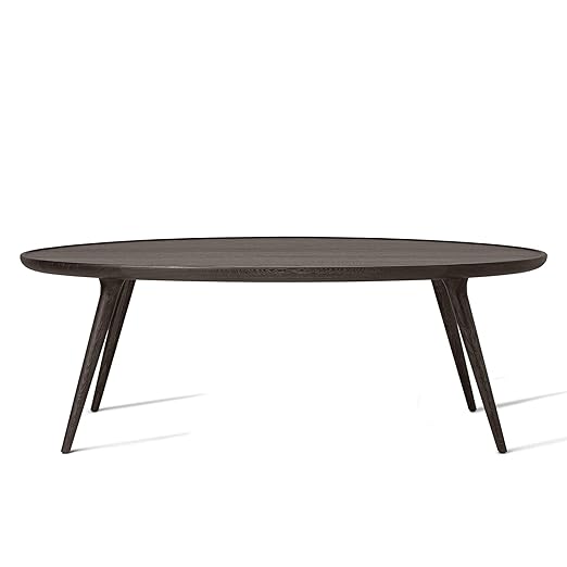 MATER Accent Loungetisch/Couchtisch oval, sirka grau gebeizt BxLxH: 80x120x42cm