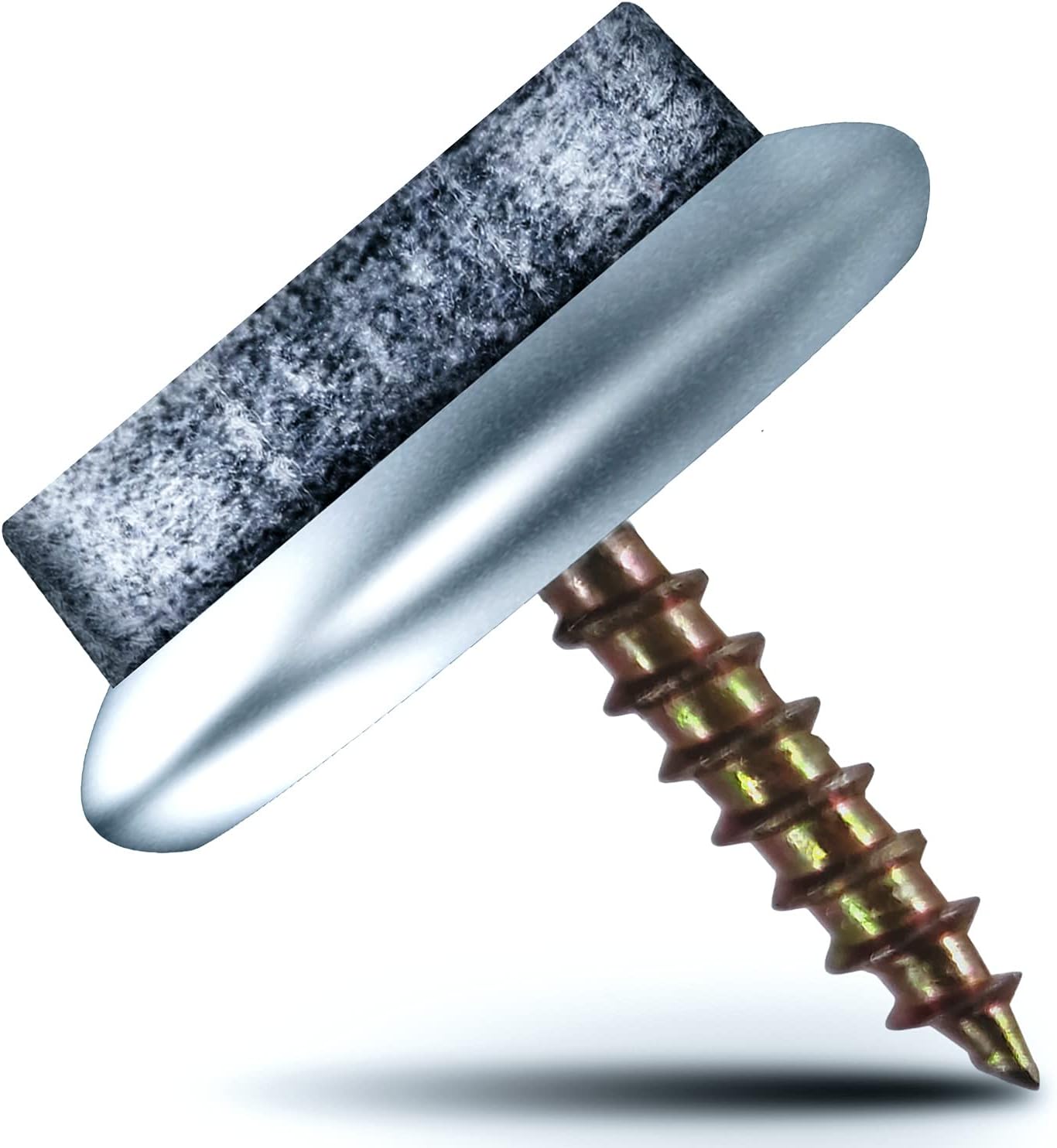 Felt Furniture Pads Glides, HXAYR 24pcs Round Screw-on Non Slip Furniture Pads Sliders Floor Protectors for Wooden Leg Feet of Chair Sofa Table Cabinet Stool (Φ0.94'' or 24mm)