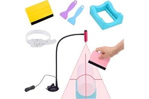 WAQONUY Cup Cradle for Tumblers,Silicone Cup Cradle,with Grid-Laser,Cup Holder Tumbler Holder Tumbler Cradle with Plastic Tweezers,Felt Design Scraper,tumblers,Ornaments,Mugs (Blue)