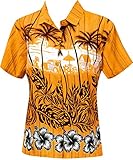 Blouses Button Hawaiian Shirt Women Beach Wear Short Sleeves Swimsuit Royal Blue