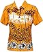 La Leela Blouses Button Hawaiian Shirt Women Beach Wear Short Sleeves Swimsuit Royal Blue